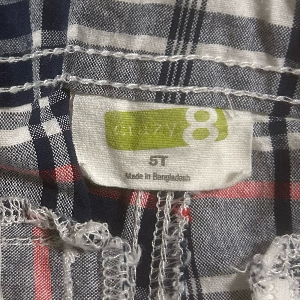 Crazy 8 Red, Black and White Plaid Shorts - Picture 3 of 5
